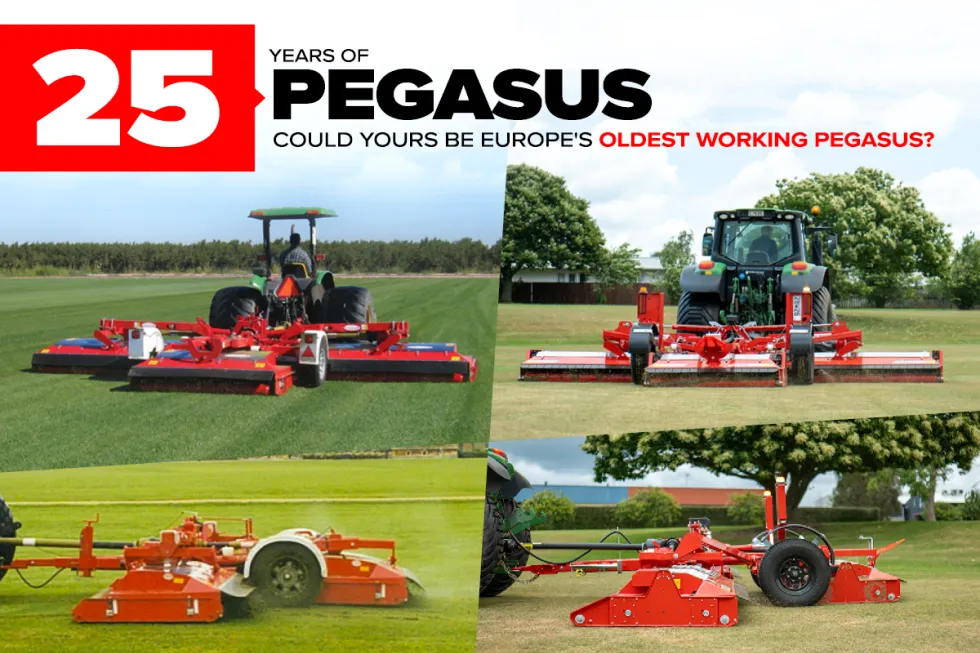 Der Trimax Pegasus wird 25. Wir suchen den ältesten noch im Einsatz befindlichen Pegasus in Europa - machen Sie mit und gewinnen Sie Jubiläumspreise.